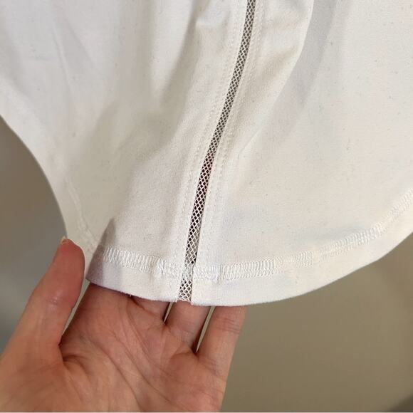 Zyia White “Effortless Tank” Sleeveless Long Racerback Workout Top Size Large - Picture 9 of 11